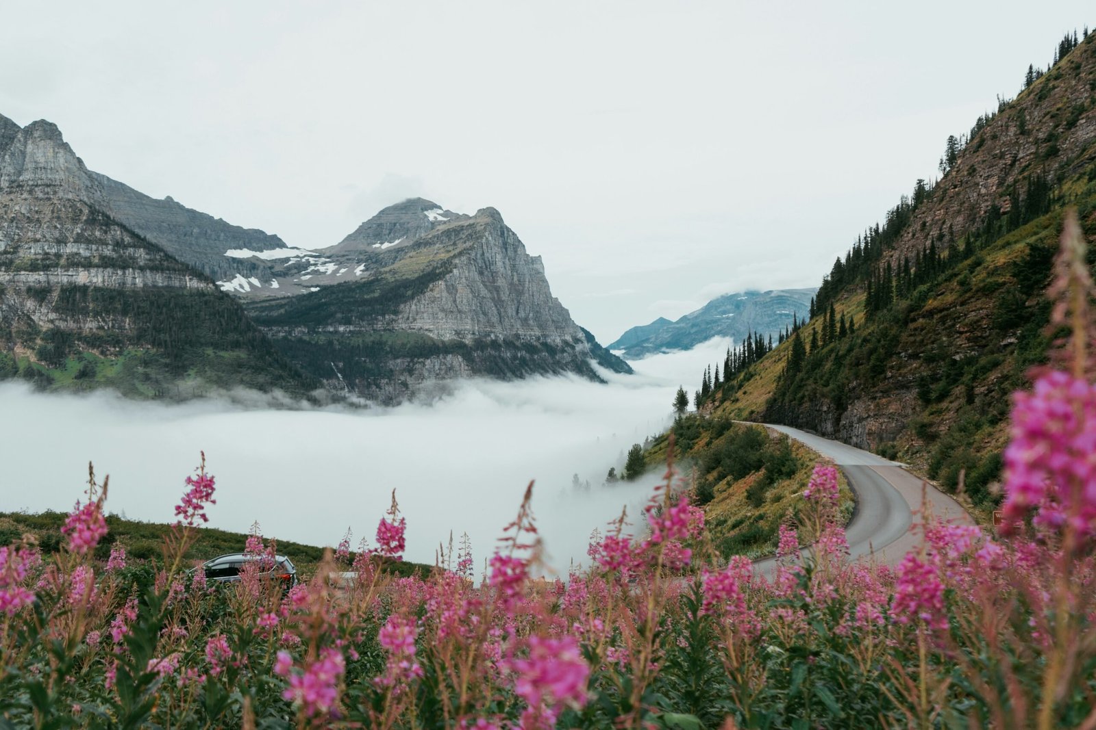 Discover the best road trips in America. Featured is the Going to the Sun Road..