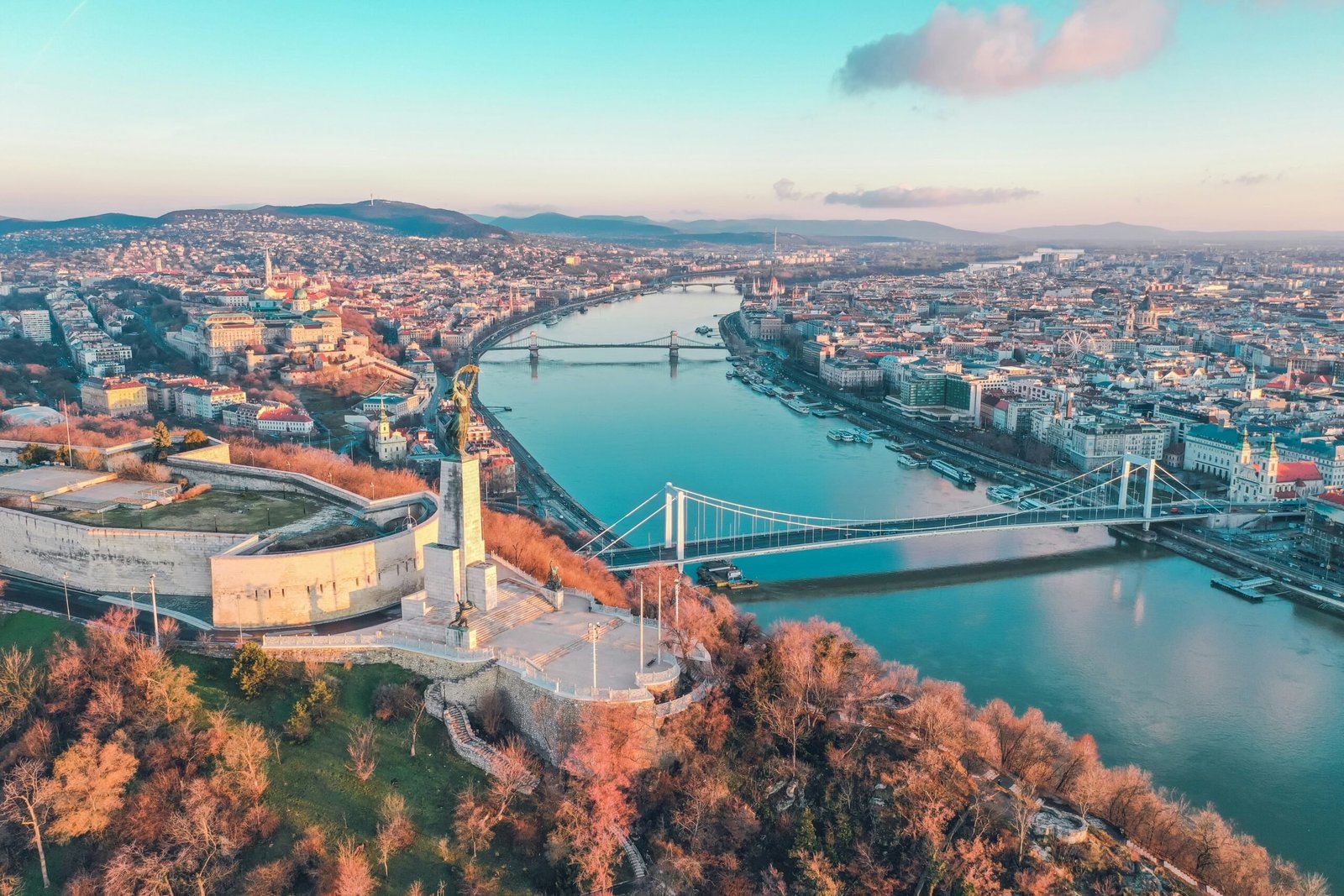 Budapest is #6 on our list of best European countries to visit. Featured is Budapest's cityscape.