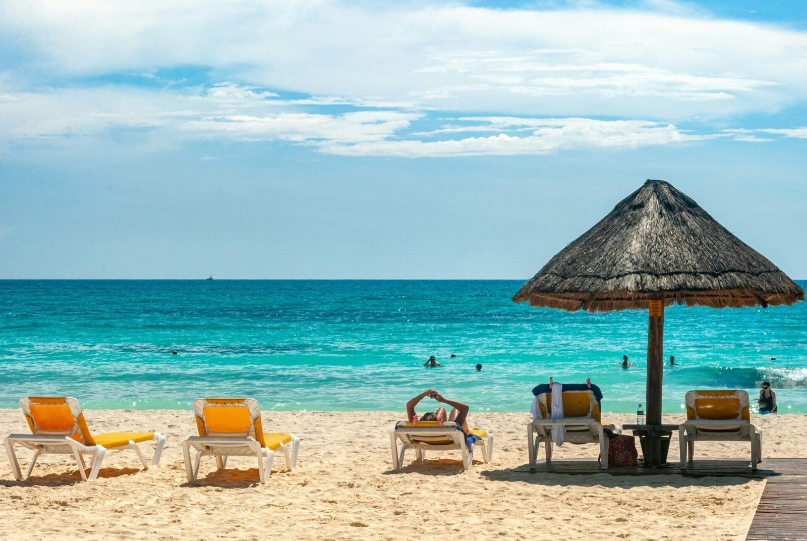 Featured is one of Cancun's many beach spots.