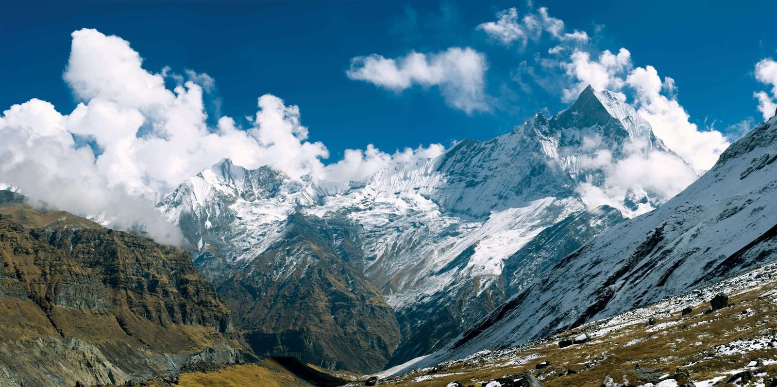 Nepal is one of the best countries to travel to in October. Featured is Nepal's stunning mountains.