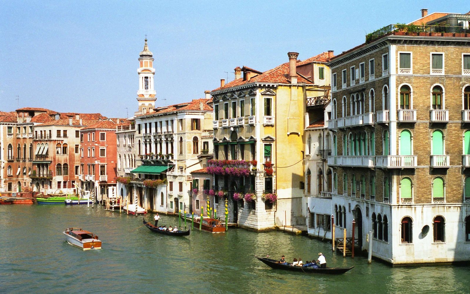 Discover the best things to do in Venice. Featured is a lively canal with gondolas in Venice.