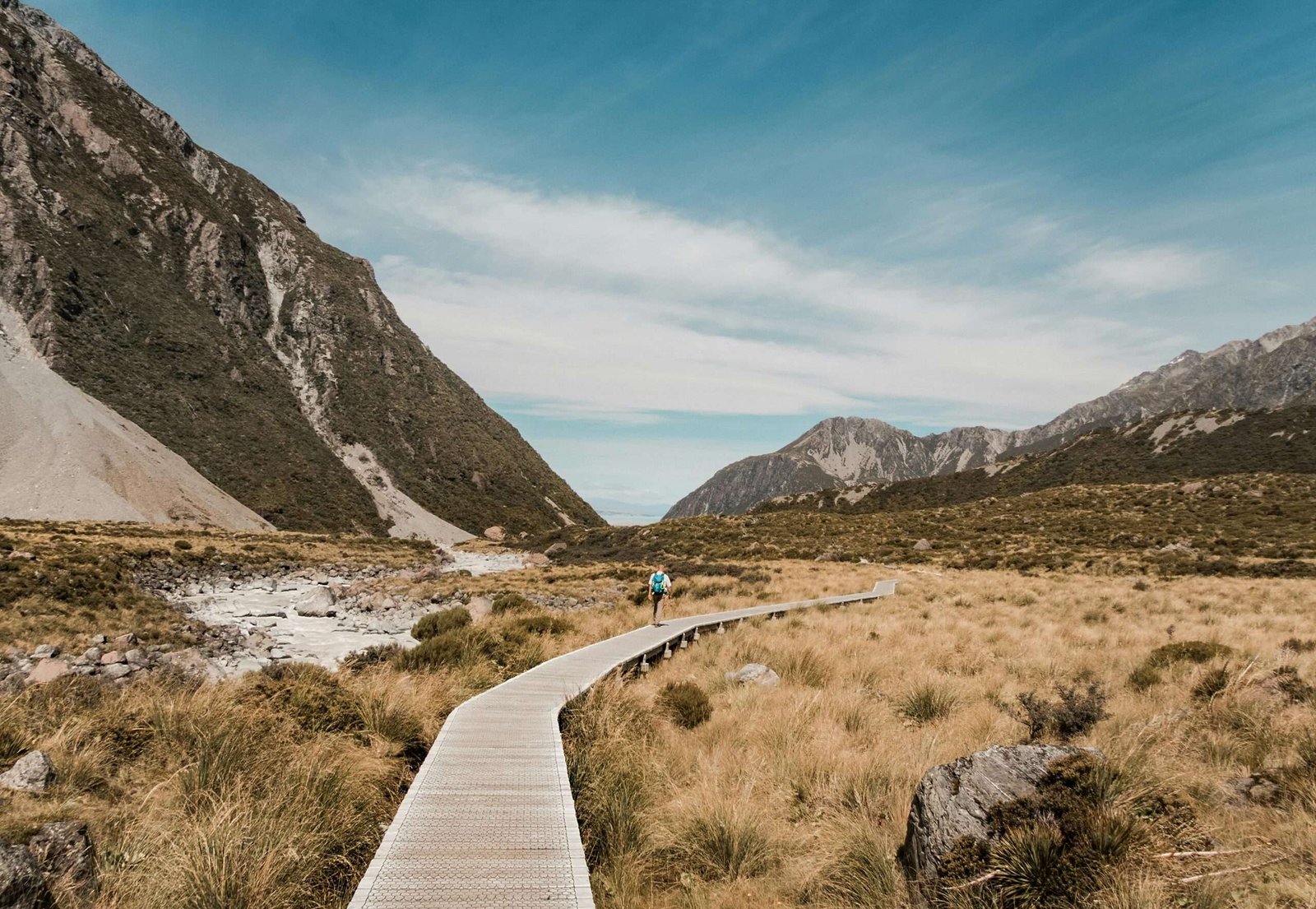 New Zealand is one of the best countries to travel to for adventure. Featured is one of New Zealand's gorgeous landscapes.